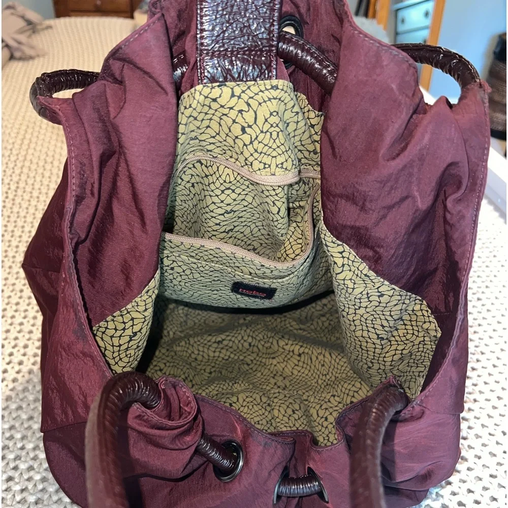 Hobo International Elizabeth Nylon & Leather Tote Bag in Eggplant